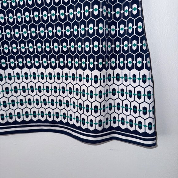 Max Studio Womens Geometric Patterned Top Navy & White size small - Picture 4 of 8